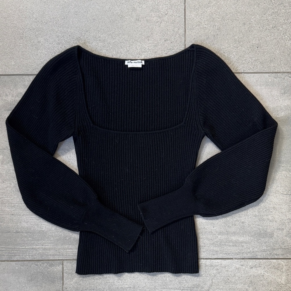 Square Neck Cashmere Sweater